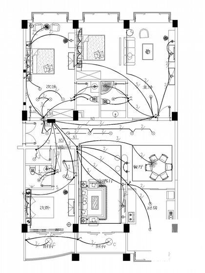 9层宾馆建筑水电CAD施工图纸 - 3