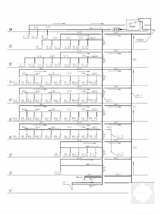 9层宾馆建筑水电CAD施工图纸 - 5