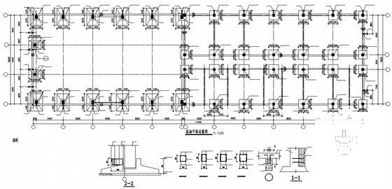 框排架厂房结构设计方案CAD施工图纸 - 1