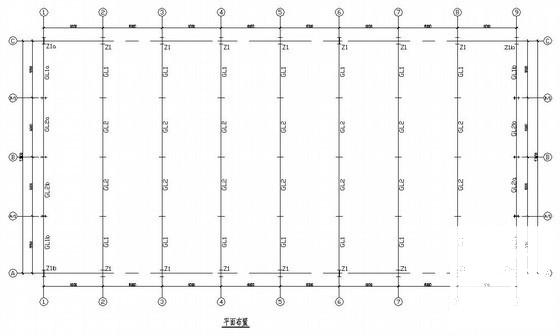 48mX64m厂房钢结构设计图纸(平面布置) - 2