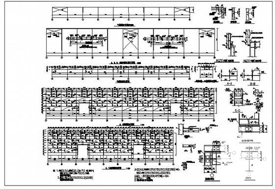 门式刚架厂房结构设计方案图纸(平面布置图) - 4