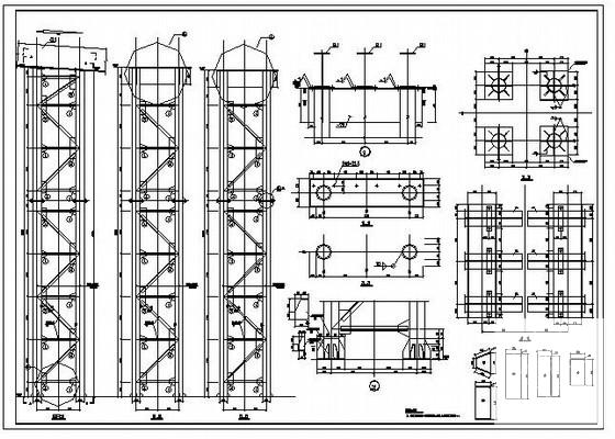 单层轻钢厂房管道支架结构设计图纸(平面布置图) - 2