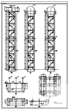 单层轻钢厂房管道支架结构设计图纸(平面布置图) - 3