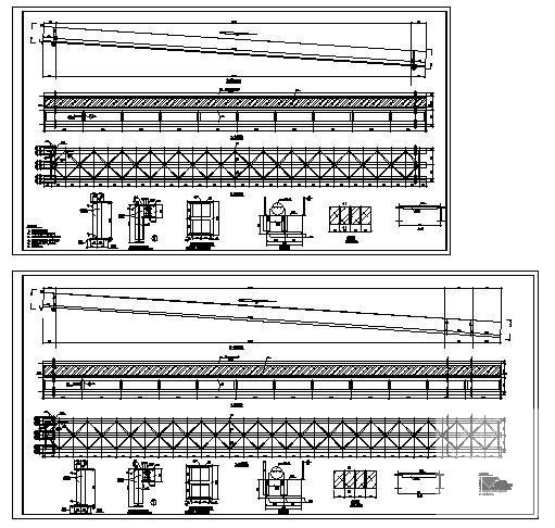 单层轻钢厂房管道支架结构设计图纸(平面布置图) - 4