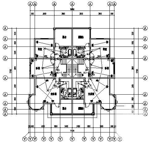上两层双拼别墅电气CAD施工图纸（三级负荷） - 1
