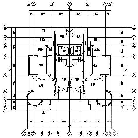 上两层双拼别墅电气CAD施工图纸（三级负荷） - 2