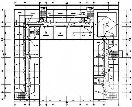 地上5层办公楼电气CAD施工图纸（二级负荷） - 2