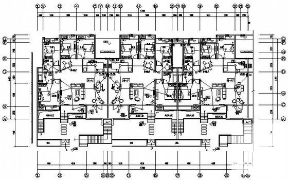 上5层小区住宅楼电气CAD施工图纸（地下1层） - 1