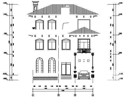 地上3层住宅楼别墅电气CAD施工图纸（三级负荷） - 2