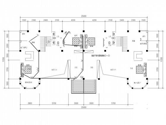 两层联体别墅电气CAD施工图纸（三级负荷） - 3