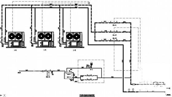 奥迪4S店展厅暖通设计CAD施工图纸(空调水系统图) - 2