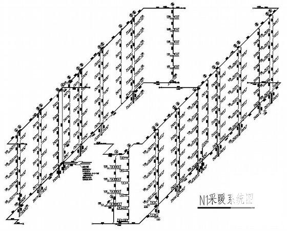 6层办公楼采暖通风防排烟设计CAD施工图纸 - 3