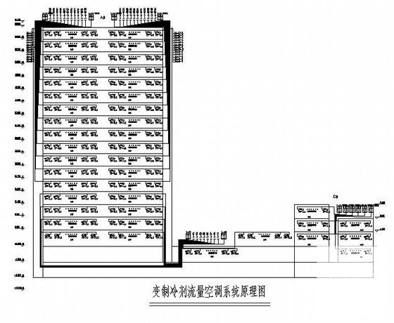 国内框架结构高层办公楼暖通空调设计CAD施工图纸 - 2