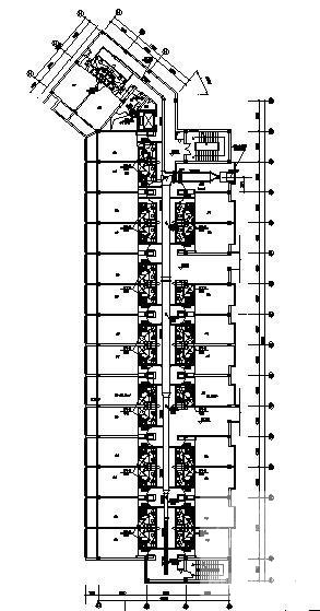 7层国际大酒店客房暖通CAD施工图纸(集中空调系统) - 1