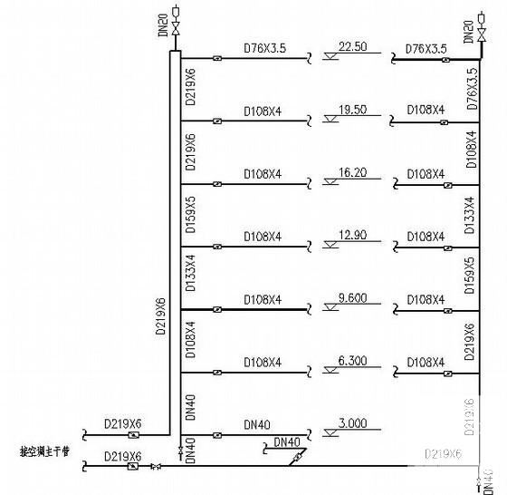 7层国际大酒店客房暖通CAD施工图纸(集中空调系统) - 2