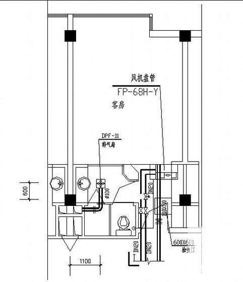 7层国际大酒店客房暖通CAD施工图纸(集中空调系统) - 3