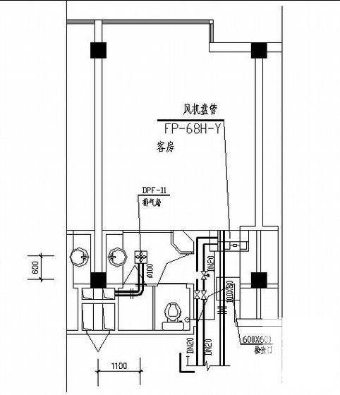 7层国际大酒店客房暖通CAD施工图纸(集中空调系统) - 3