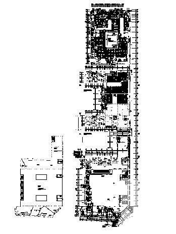 菏泽4层商场暖通空调施工设计CAD图纸(风冷热泵机组) - 1