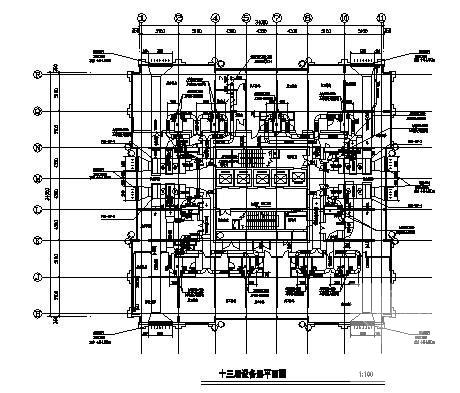 22层大酒店暖通空调施工设计CAD图纸(螺杆式冷水机组) - 3