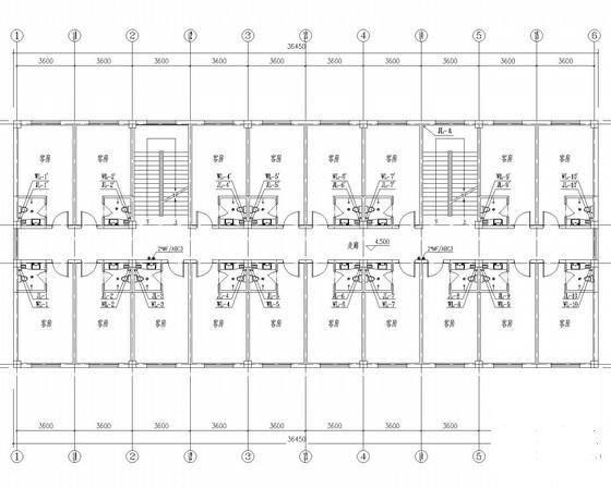 3层小型宾馆酒店采暖及通风排烟系统设计CAD施工图纸（给排水设计） - 2