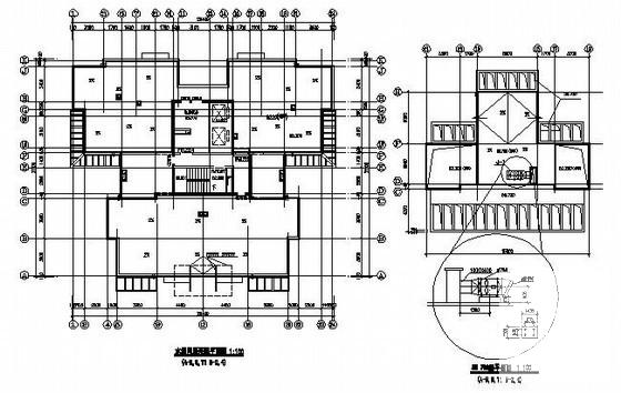 高层住宅楼采暖通风设计CAD图纸(地下室顶板) - 3