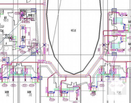 9层高档宾馆接待大楼空调通风设计CAD施工图纸 - 5