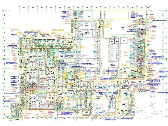 高层5A国宾馆空调通风系统设计CAD施工图纸（机房人防大院设计）(离心式冷水机组) - 2