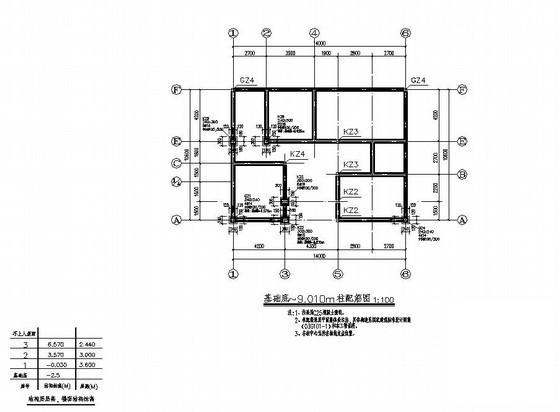 公司3层小型办公楼建筑结构设计方案CAD图纸 - 1