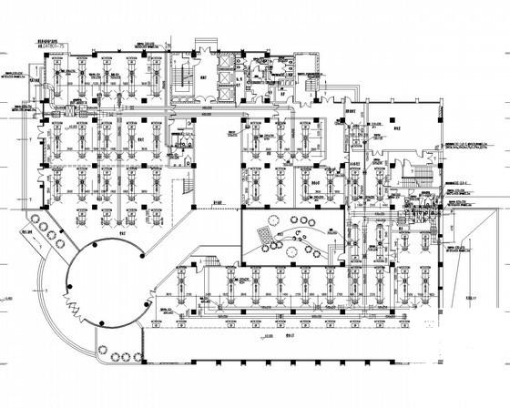 高层办公楼建筑空调通风防排烟系统设计CAD施工图纸（设计美观） - 1