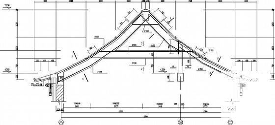 宋式单层内框架结构仿古建筑施工CAD图纸(基础平面图) - 2