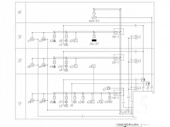 3层幼儿园电气CAD施工图纸(火灾自动报警) - 3