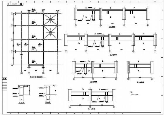 混凝土框架结构厂房改造加固设计CAD施工图纸 - 3