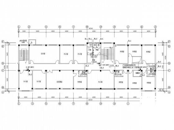4层综合办公楼给排水及消防设计CAD施工图纸(消火栓灭火系统) - 4