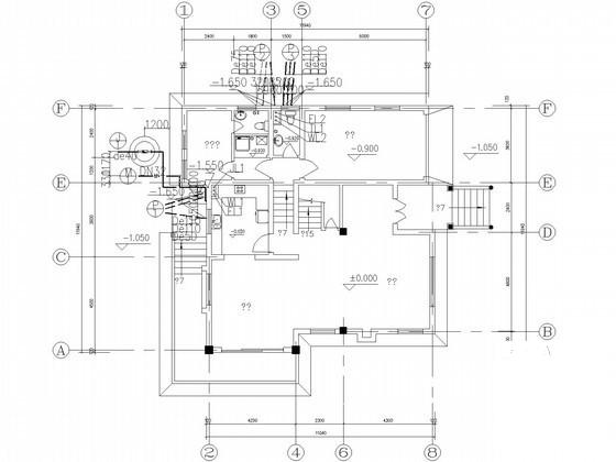 3层别墅给排水及煤气系统CAD施工图纸（生活给水系统） - 1