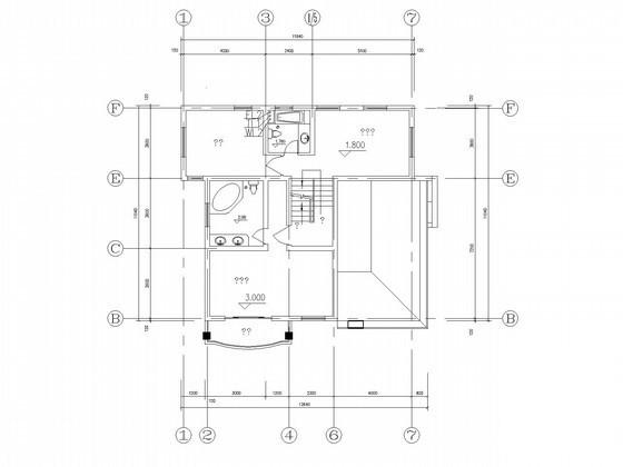 3层别墅给排水及煤气系统CAD施工图纸（生活给水系统） - 2