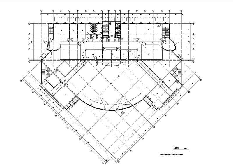 框架结构3套现代高层宾馆酒店建筑设计CAD施工图纸， - 3