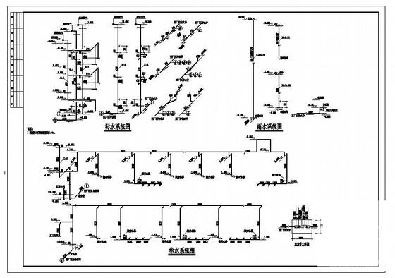 厂房室内给排水及消防给排水CAD施工图纸（市政供水） - 3