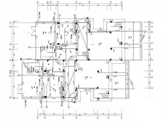 3层别墅建筑群给排水设计CAD施工图纸 - 1