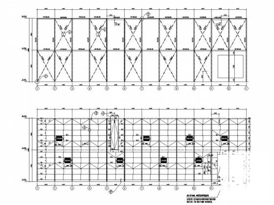 脱硫塔顶棚和楼梯平台钢结构CAD施工图纸 - 2