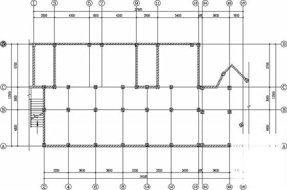 综合楼加层、增加楼梯改造加固CAD施工图纸(节点大样图) - 1