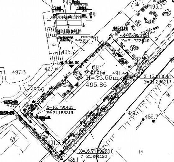 6层教学综合楼给排水设计CAD施工图纸 - 3