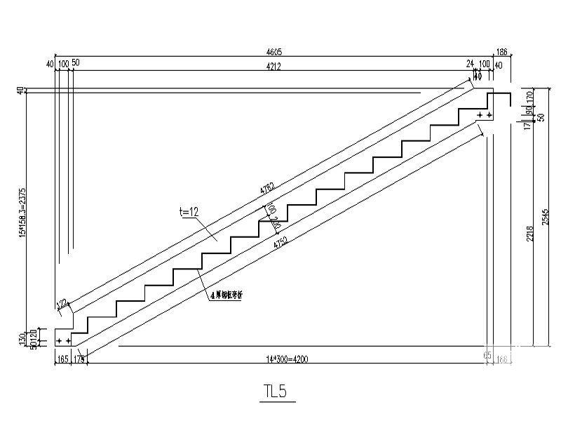 多种常用钢结构楼梯节点CAD施工图纸 - 1