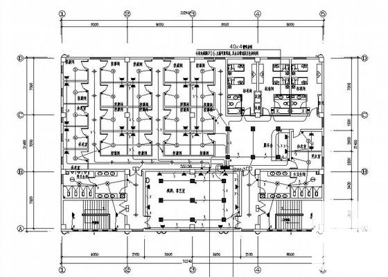 3层洗浴中心电气CAD施工图纸(防雷接地系统) - 1