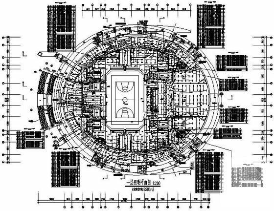 2层大型体育馆电气CAD施工图纸 - 1