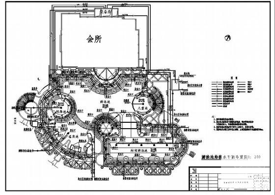 会所游泳池工程给排水设计CAD施工图纸 - 2