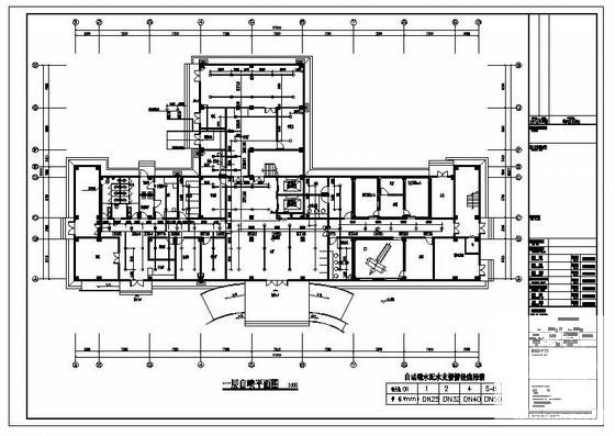 县6层医院给排水消防设计CAD图纸(自动喷水灭火系统) - 3