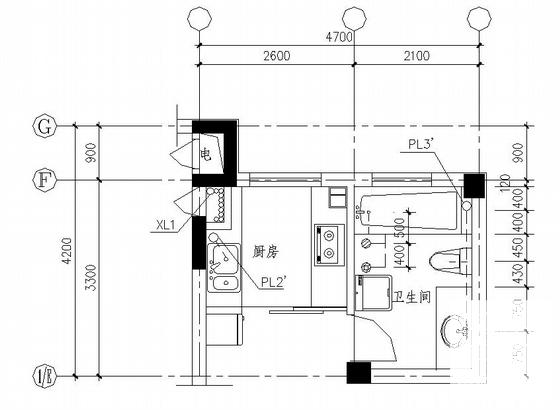 9层住宅楼给排水CAD施工图纸(自行车库) - 3