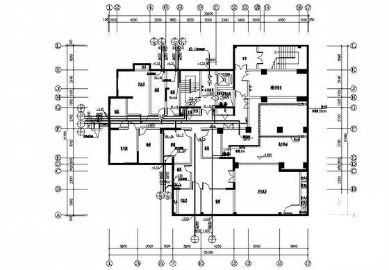 18层住宅楼给排水及消防CAD施工图纸 - 1