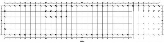 45米跨单层钢结构厂房结构设计图纸（钢筋混凝土结构,钢结构）(平面布置图) - 2