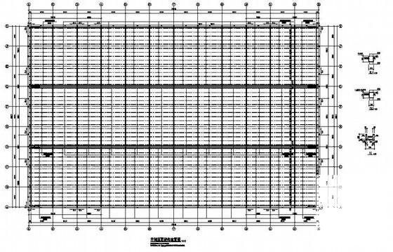 排架结构单层厂房结构设计CAD图纸（砌体结构,钢筋混凝土结构,钢结构） - 1